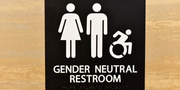 A restroom sign supporting all genders.