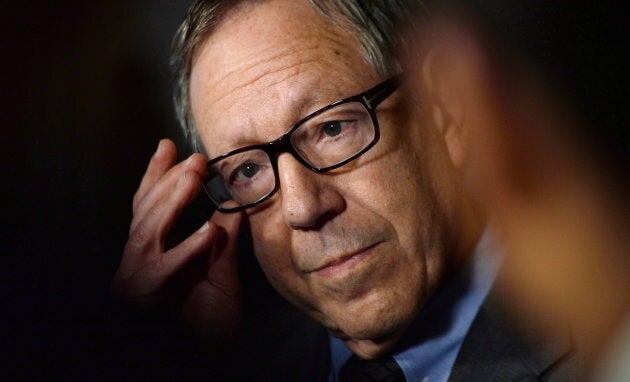 Former Liberal MP Irwin Cotler holds a press conference in the foyer of the House of Commons in Ottawa on March 26, 2015.