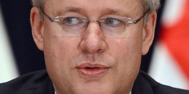 Prime Minister Stephen Harper takes part in a business round table in Lima, Peru on Wednesday, May 22, 2013. Following Peru Harper will travel to Cali, Columbia for the Pacific Alliance summit. (AP Photo\THE CANADIAN PRESS/Sean Kilpatrick)