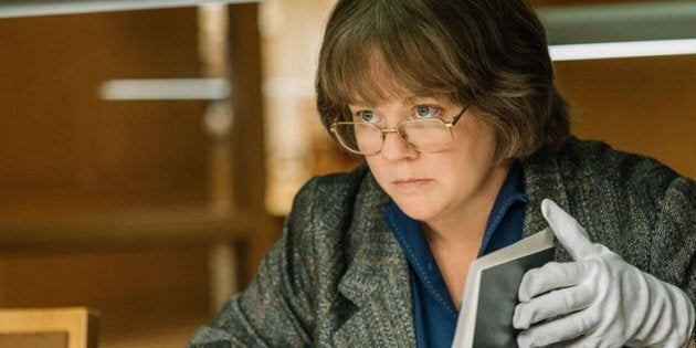 Melissa McCarthy in 'Can You Ever Forgive Me?' is one of the several movies playing at Toronto International Film Festival about a real-life literary hoax.