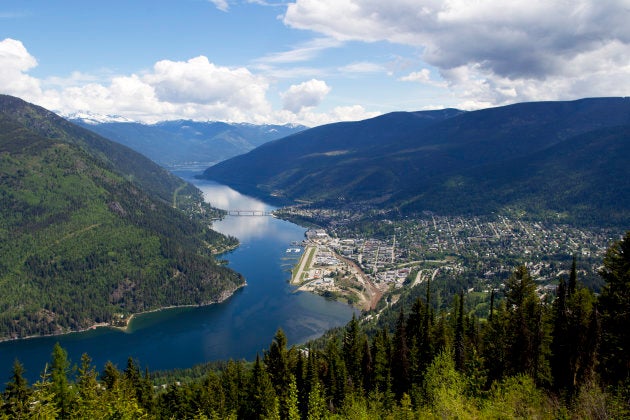 An aerial view of Nelson, B.C.