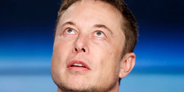 Tesla CEO and SpaceX founder Elon Musk pauses at a press conference following the first launch of a SpaceX Falcon Heavy rocket at Cape Canaveral, Fla., Feb. 6, 2018. Musk provoked another twitter storm on Friday by briefly smoking marijuana on a live web show with comedian Joe Rogan.