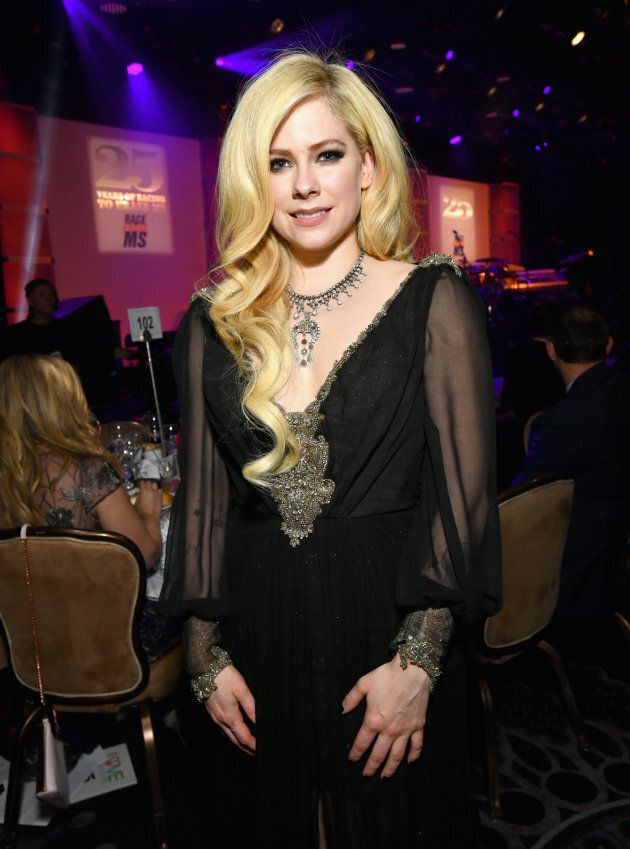 Avril Lavigne attends the 25th Annual Race To Erase MS Gala on April 20, 2018 in Beverly Hills, California.