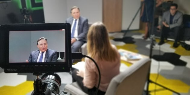 HuffPost Québec invited CAQ leader Francois Legault to its newsroom studio for an interview, and to answer questions from voters.