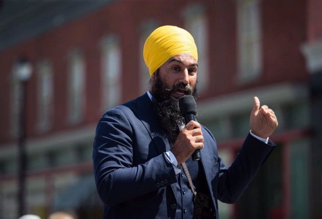 NDP Leader Jagmeet Singh announces he will run in a byelection in Burnaby South on Aug, 8, 2018.