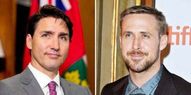 Friends Justin Trudeau and Ryan Gosling.