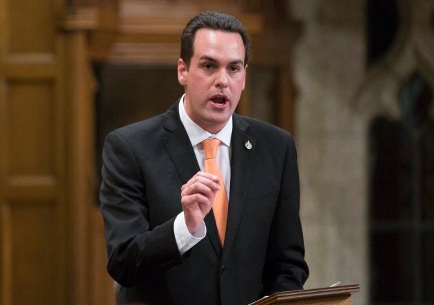 Erin Weir rises during Question Period in the House of Commons on April 12, 2016.