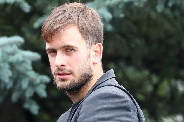 Pyotr Verzilov at a farewell ceremony for film director Alexander Rastorguyev at the Troyekurovskoye Cemetery.