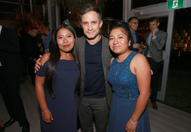 Yalitza Aparicio, Gael Garcia Bernal and Nancy Garcia attend the after party for the 'ROMA' red carpet premiere at on September 10, 2018 in Toronto, Canada.