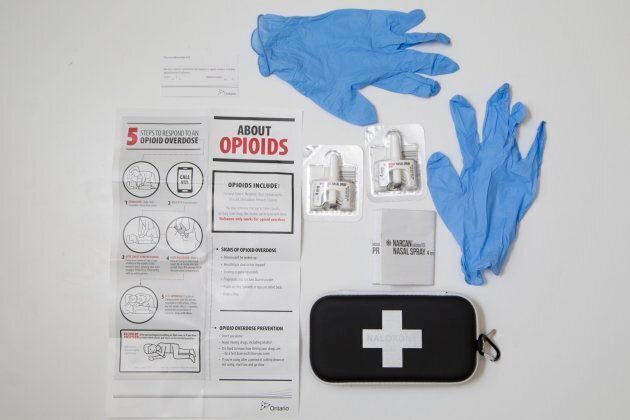 A naloxone kit, which temporarily reduces the effects of opioid overdose.