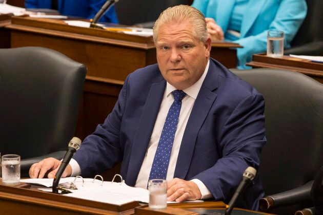 Ontario Premier Doug Ford attends Question Period at the Ontario Legislature in Toronto, on Sept. 12, 2018.