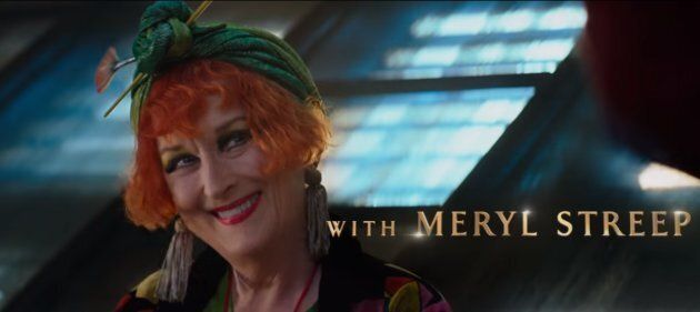 Meryl Streep plays Topsy in "Mary Poppins Returns."
