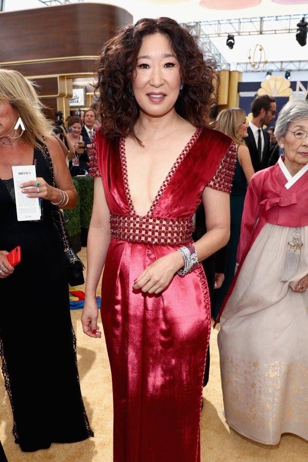 Sandra Oh, left, and her mom, right.