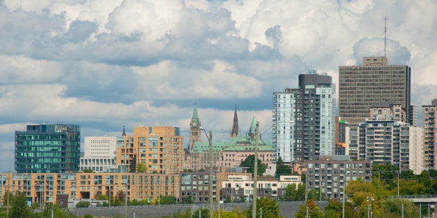 Apartment buildings in the LeBreton Flats area of downtown Ottawa. The city is among many in Ontario where rental rates have soared by double digits over the past year.