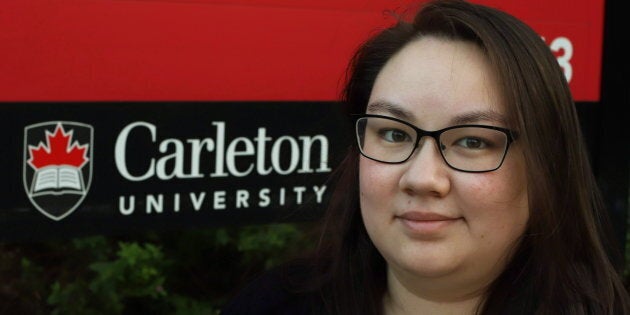 Jade Cooligan Pang, a Carleton University student and president of Our Turn, a national student-led organization that advocates for stronger sexual violence policies on campus is shown at Carleton University on Aug. 31, 2018.