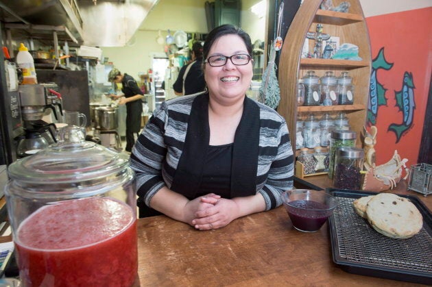 Tina Ottereyes, manager of Tea-N-Bannock, poses for a portrait at the restaurant, in Toronto on March 24, 2017.