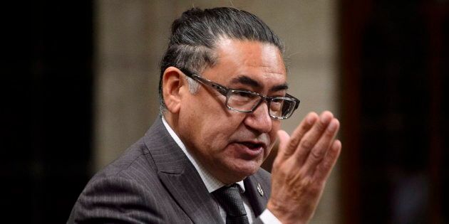 NDP MP Romeo Saganash stands during question period in the House of Commons on Sept. 25, 2018.