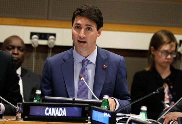 Canadian Prime Minister Justin Trudeau at United Nations Headquarters in New York, New York on Sept. 25 2018.