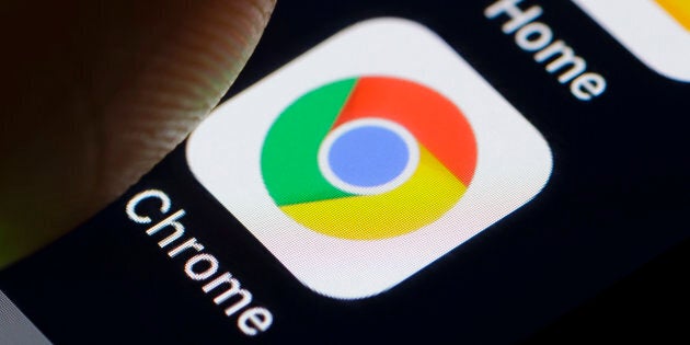 A Google Chrome app icon on a smartphone in Berlin, Germany, Feb. 26, 2018. Google is scrambling this week to assure users the new version of its popular Chrome browser won’t result in privacy violations.