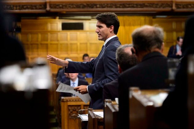 Prime Minister Justin Trudeau stands during question period in the House of Commons on Parliament Hill in Ottawa on Sept. 26, 2018.