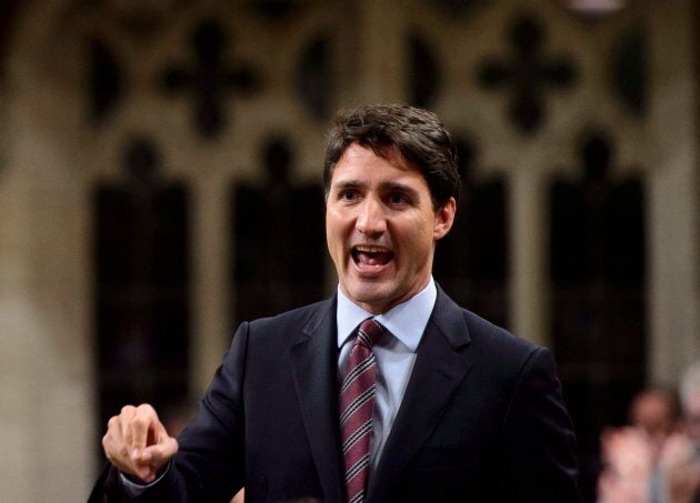 Prime Minister Justin Trudeau stands in the House of Commons during question period on Parliament Hill in Ottawa on Oct. 3, 2018.