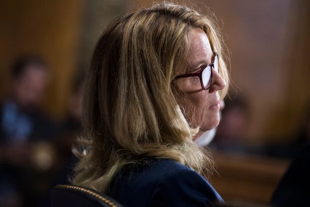 Christine Blasey Ford testifies during the U.S. Senate Judiciary Committee hearing on the nomination of Brett Kavanaugh.