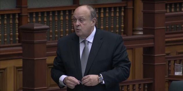 Minister Michael Tibollo speaks during question period at the Ontario legislature in Toronto on Oct. 4, 2018.