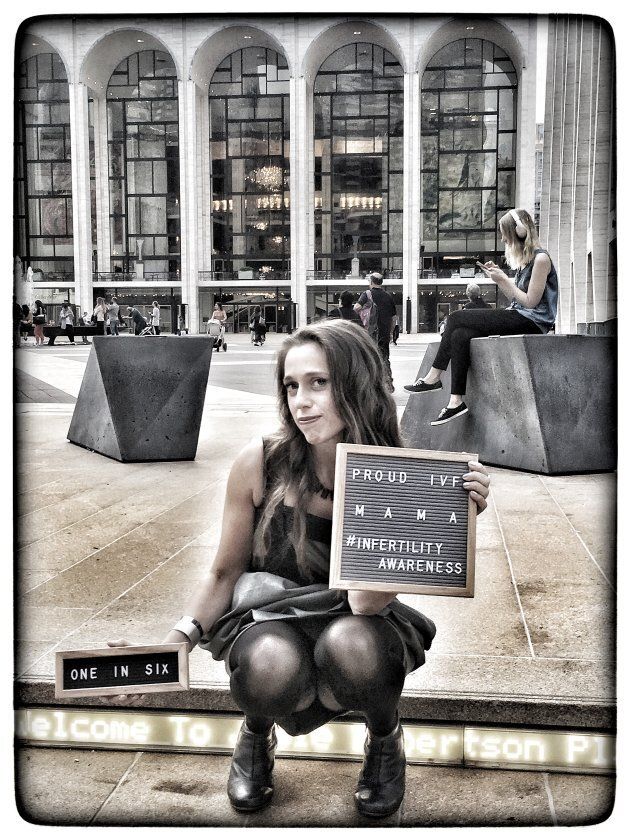 Raising awareness in New York City about infertility at the Lincoln Center.