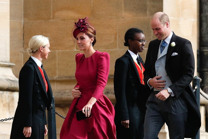 Kate won rave reviews for her rose-coloured ensemble.