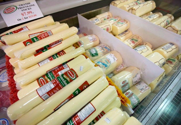 Canadian cheese on display in Toronto on Oct. 18, 2013.