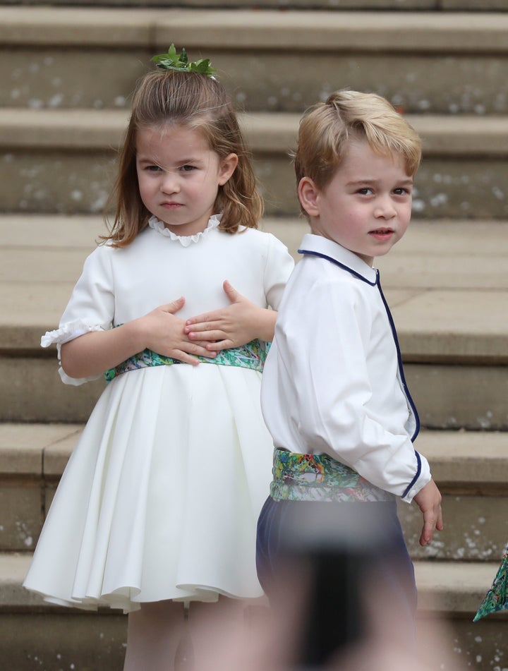 Cousins-to-be! Princess Charlotte and Prince George were bridesmaid and pageboy at Princess Eugenie's wedding on Friday.