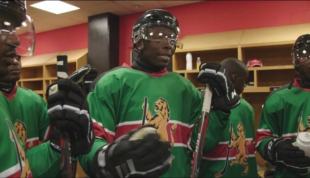 The Ice Lions all decked out in their new gear and personalized jerseys.