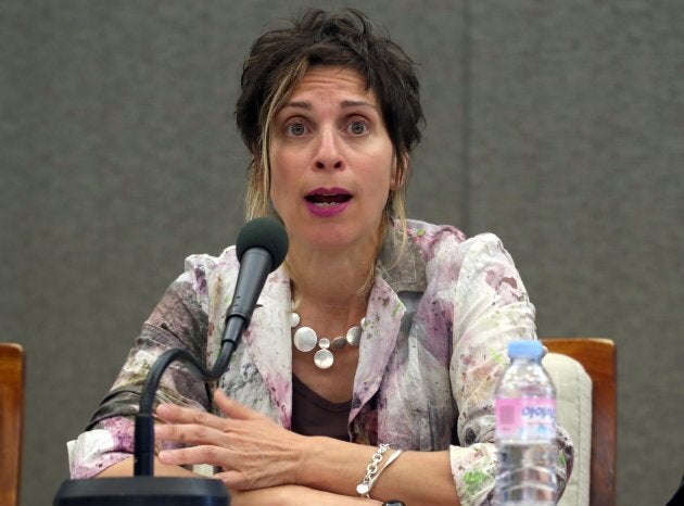 Leilani Farha holds a press conference in Seoul, South Korea on May 23, 2018.