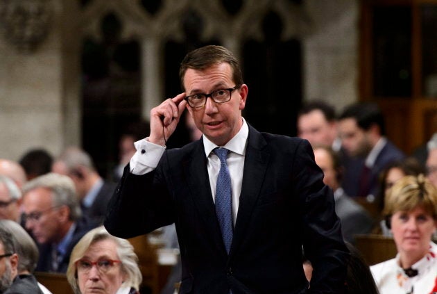 Treasury Board President Scott Brison responds to a question in the House of Commons on Oct. 15, 2018