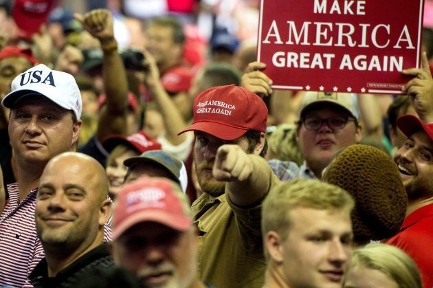 Supporters of U.S. President Donald Trump at a Make America Great Again rally at the Landers Center in Southaven, Mississippi, on Oct. 2, 2018.