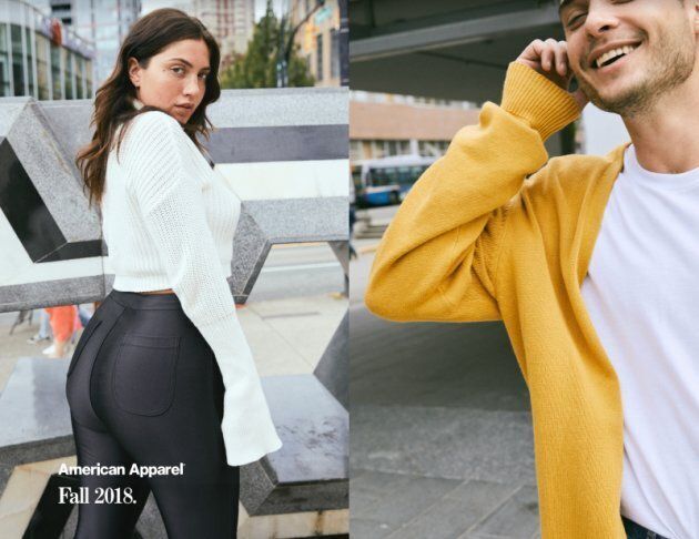 The cover of American Apparel's Fall 2018 lookbook. Clothes will be available online in Canada starting Nov. 1, 2018.