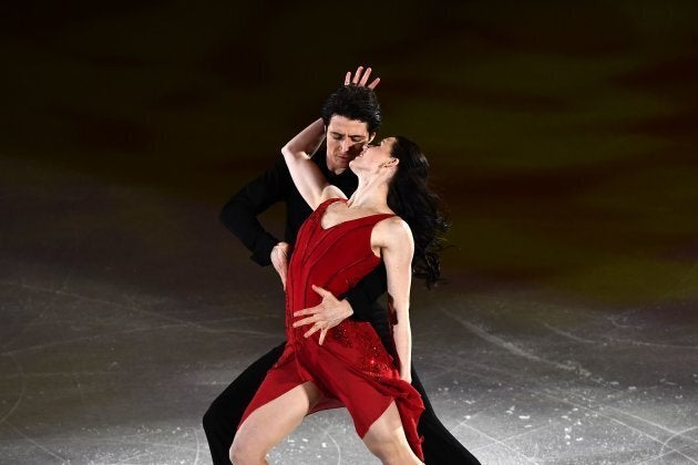 Tessa Virtue and Canada's Scott Moir perform during the figure skating gala event at the Pyeongchang 2018 Winter Olympic Games.