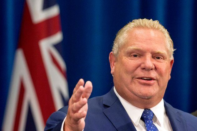 Ontario Premier Doug Ford during a press conference in Toronto on Sept. 10, 2018.