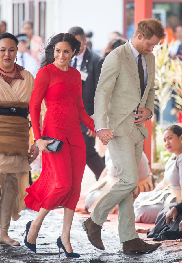 The duke and duchess arrive in Tonga.