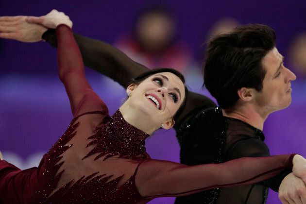 Tessa Virtue and Scott Moir perform during the figure skating final in the Gangneung Ice Arena at the 2018 Winter Olympics in Gangneung, South Korea, Tuesday, Feb. 20, 2018.