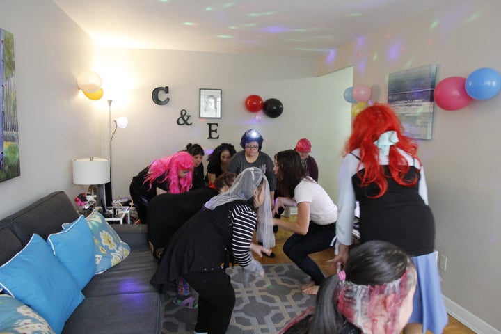 Enrica and her friends get their dance on at her 30th birthday celebrations in her downtown Toronto apartment.