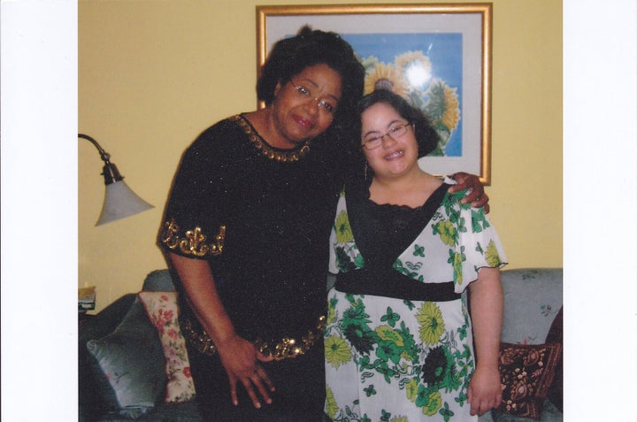 Enrica in her 20s with her mother Judith in the living room of the family home she grew up in.