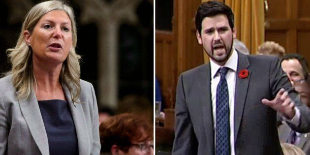 Conservative MP Leona Alleslev and Liberal MP Sean Fraser are shown in a composite image.