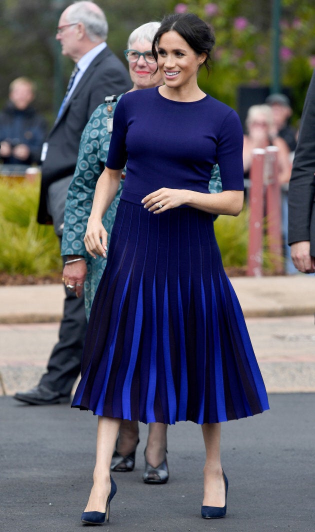 The Duchess of Sussex takes part in a walkabout on Oct. 31, 2018 in Rotorua, New Zealand.