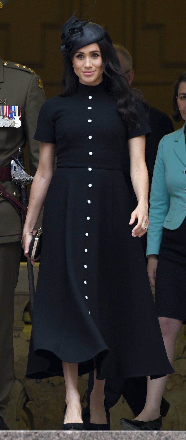 The Duchess of Sussex attends the official opening of the extension of the ANZAC Memorial in Hyde Park on Oct. 20, 2018 in Sydney, Australia.