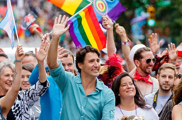 Prime Minister Justin Trudeau attends the 38th Annual Vancouver Pride Parade on July 31, 2016 in Vancouver, B.C.