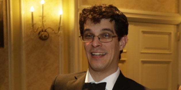 Author Steven Galloway is pictured on his way to the dining area of the Book Lover's Ball on Feb. 6,