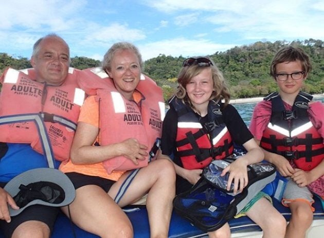 The Kistormas enjoy some family time in Costa Rica.