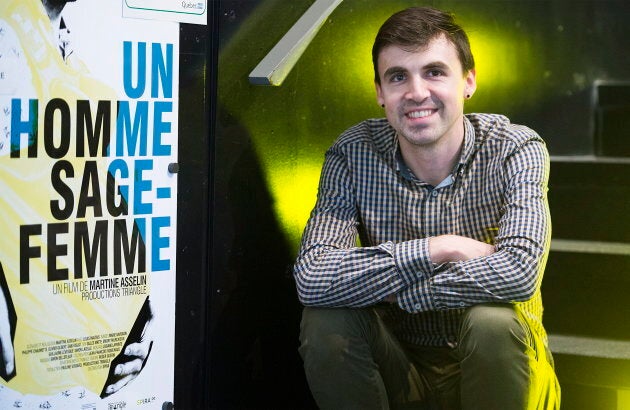 Male midwife Louis Maltais in Montreal on Saturday.