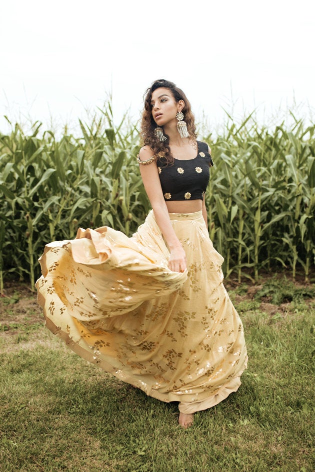 Whether you're celebrating in a corn fields or dance floors, this look will serve you well.